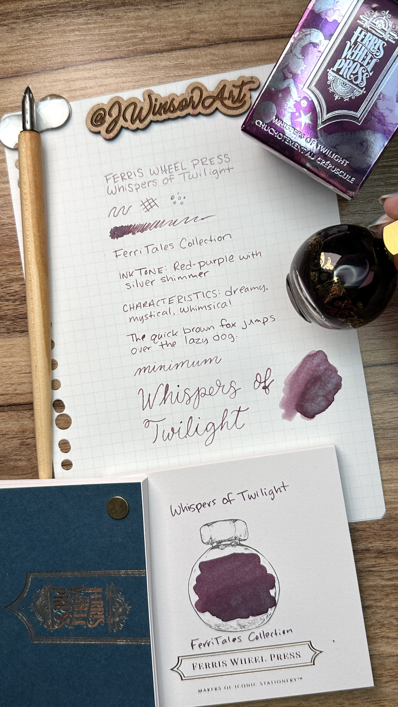 Whispers of Twilight FWP Ink Swatching