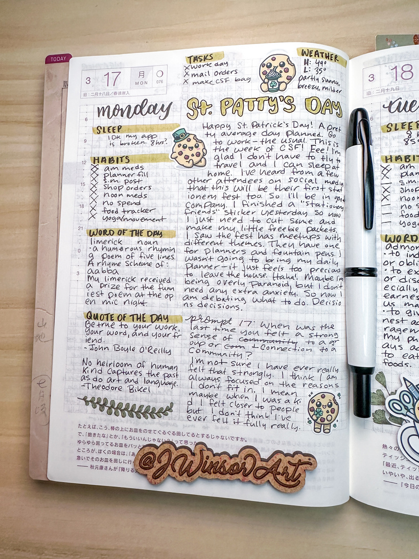 Using my Own Stickers Hobonichi Daily Planner