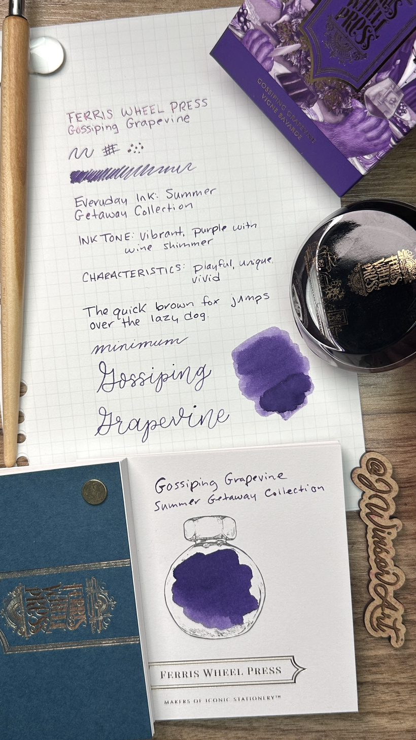 Gossiping Grapevine Ink Swatching