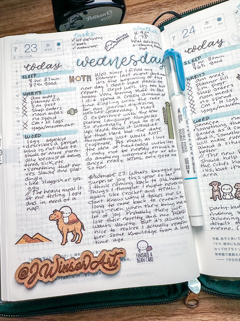 Design Oopsie Hobonichi Daily Journal Spread