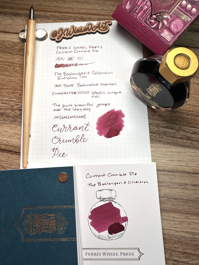Currant Crumble Pie FWP Ink Swatching