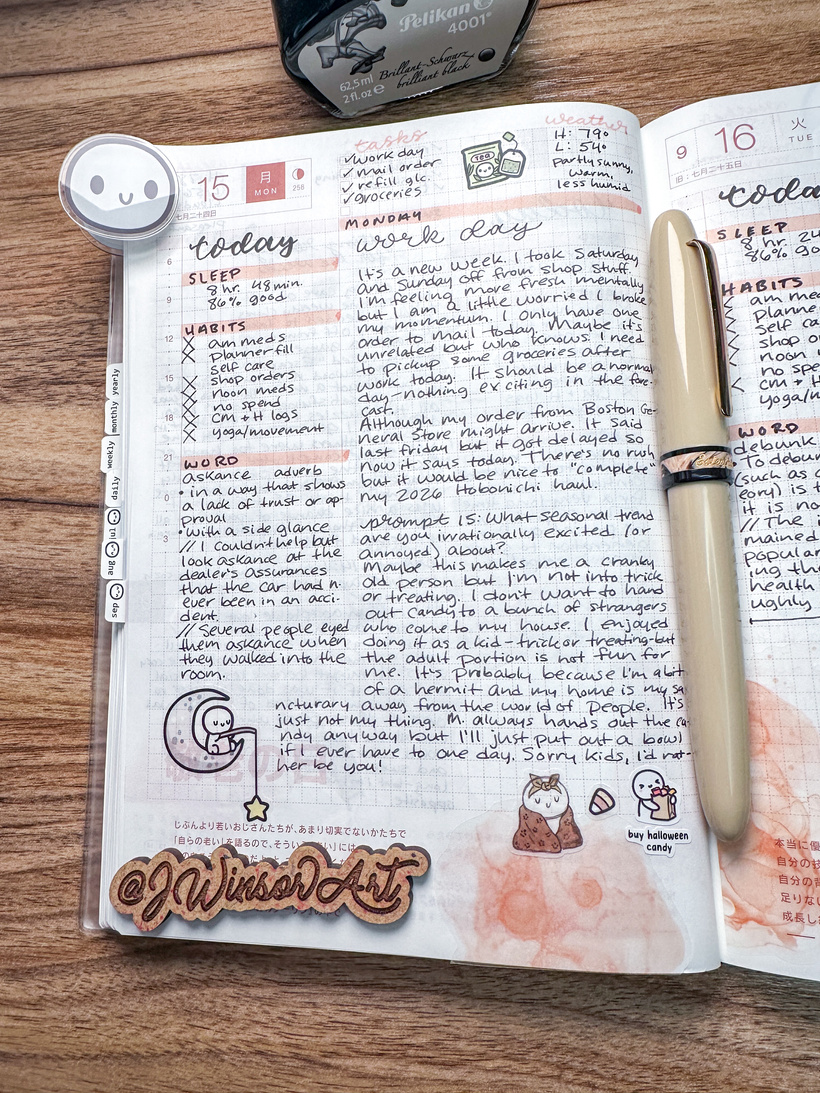 Upcoming Sale and Daily Hobonichi Planner Spread