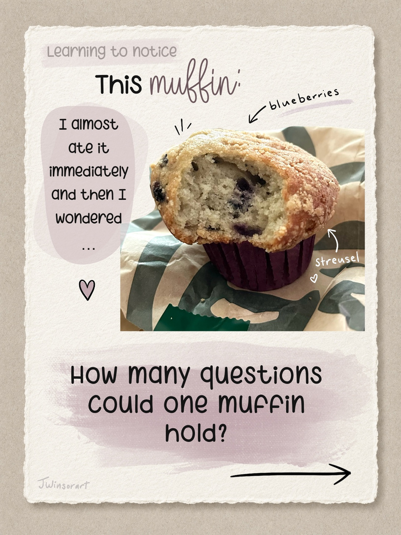 Reigniting my curiosity through art. Or a muffin sketch.